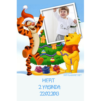 Winnie The Pooh Kar Temalı Plastik Magnet