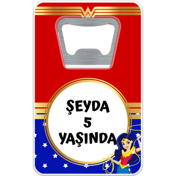 Wonder Woman Temalı Dikdörtgen Magnet Açacak