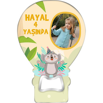 Yapraklar ile Neşeli Koala Temalı Balon Magnet Açacak