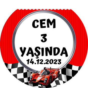 Yarış ArabasıTemalı Sticker