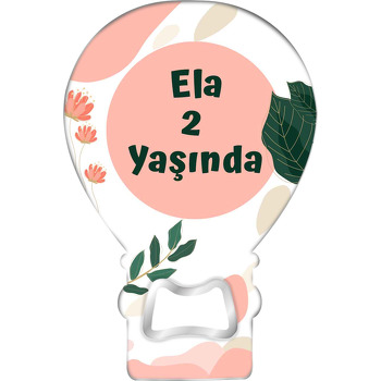 Yavruağzı Desenler ile Yaprak Temalı Balon Magnet Açacak