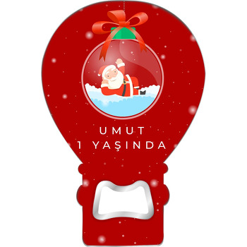 Yeni Yıl Süsünde Noel Baba Temalı Balon Magnet Açacak