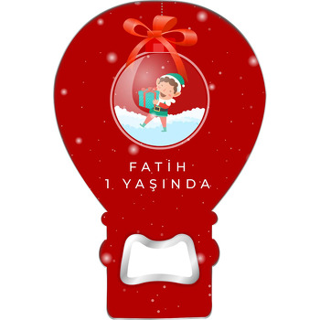 Yeni Yıl Süsünde Noel Cücesi Temalı Balon Magnet Açacak