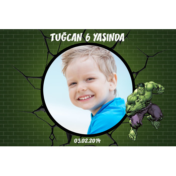 Yenilmezler Hulk Temalı Doğum Günü Magnet