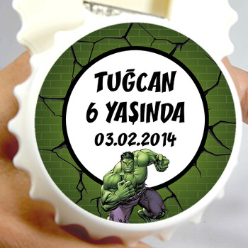 Yenilmezler Hulk Temalı Kapak Şekilli Magnet Açacak