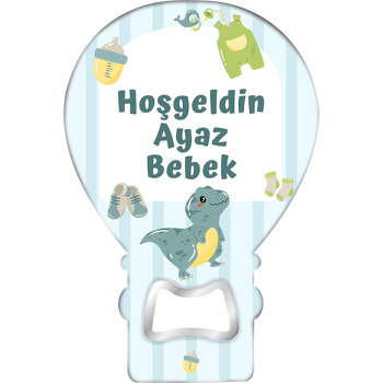 Yeşil Bebek Eşyaları ile Dinazor Temalı Balon Magnet Açacak