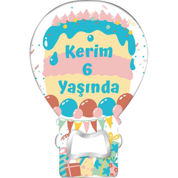 Yeşil Kremalı Pasta Temalı Balon Magnet Açacak