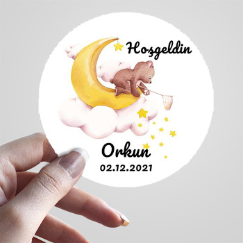 Yıldız Avcısı Ayıcık Temalı Sticker