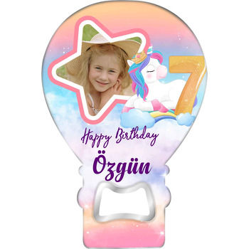 Yıldız Çerçeve ile Unicorn 7 Yaş Temalı Balon Magnet Açacak