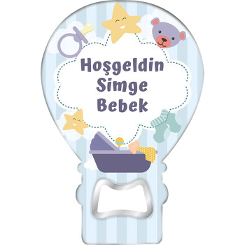 Yıldızlar ile Bebek Eşyaları Temalı Balon Magnet Açacak