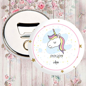 Yıldızlı Unicorn Temalı Magnet Açacak