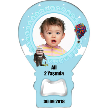 Yukarı Bak Temalı Resimli Balon Magnet Açacak