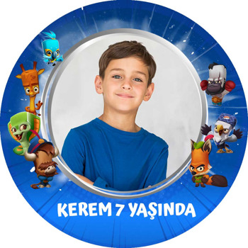 Zooba Temalı Doğum Günü Sticker